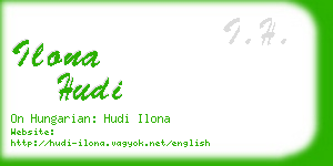 ilona hudi business card